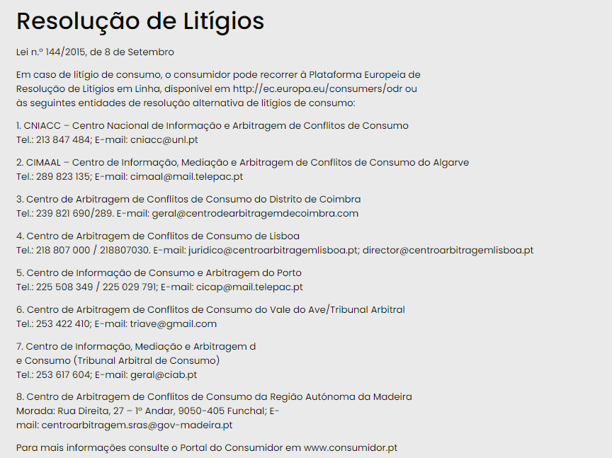 Resolução Alternativa de Litígios de Consumo (RAL)
